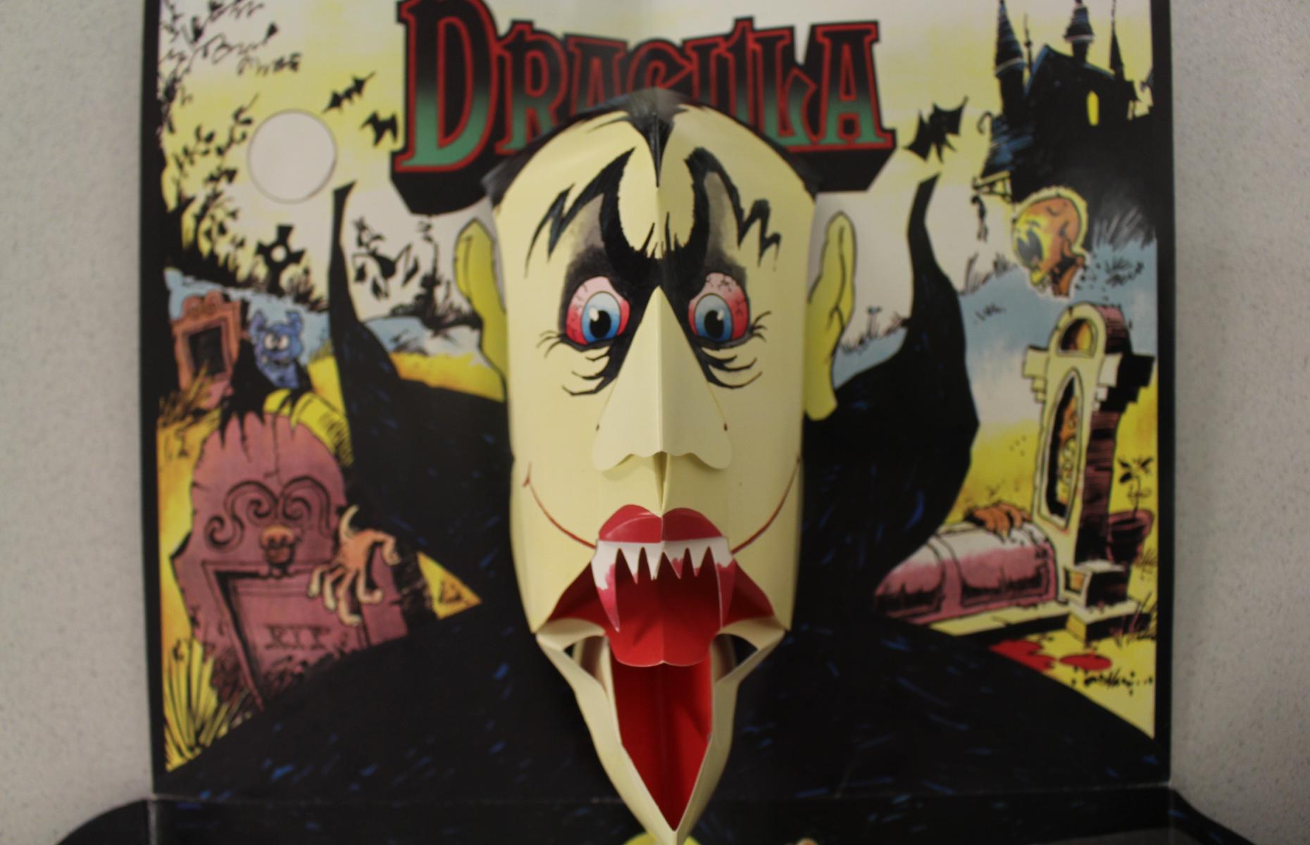 Nahaufnahme des Kopfes von Graf Dracula